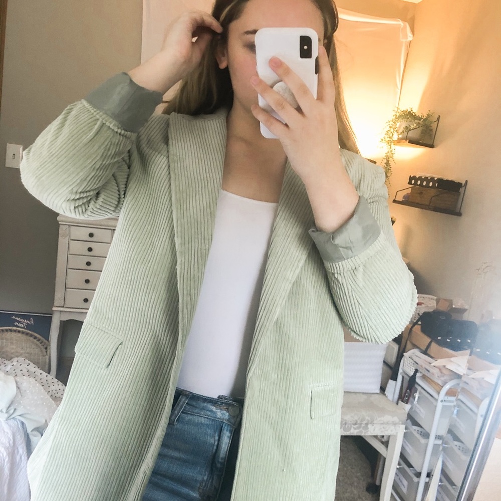 ASOS Mint Green Corduroy Blazer